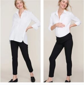 Hatch Maternity Black Stiletto Pants Back Zipper Office Career Work Pregnancy